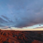Sunset in the badlands