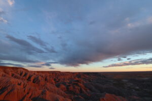 Sunset in the badlands