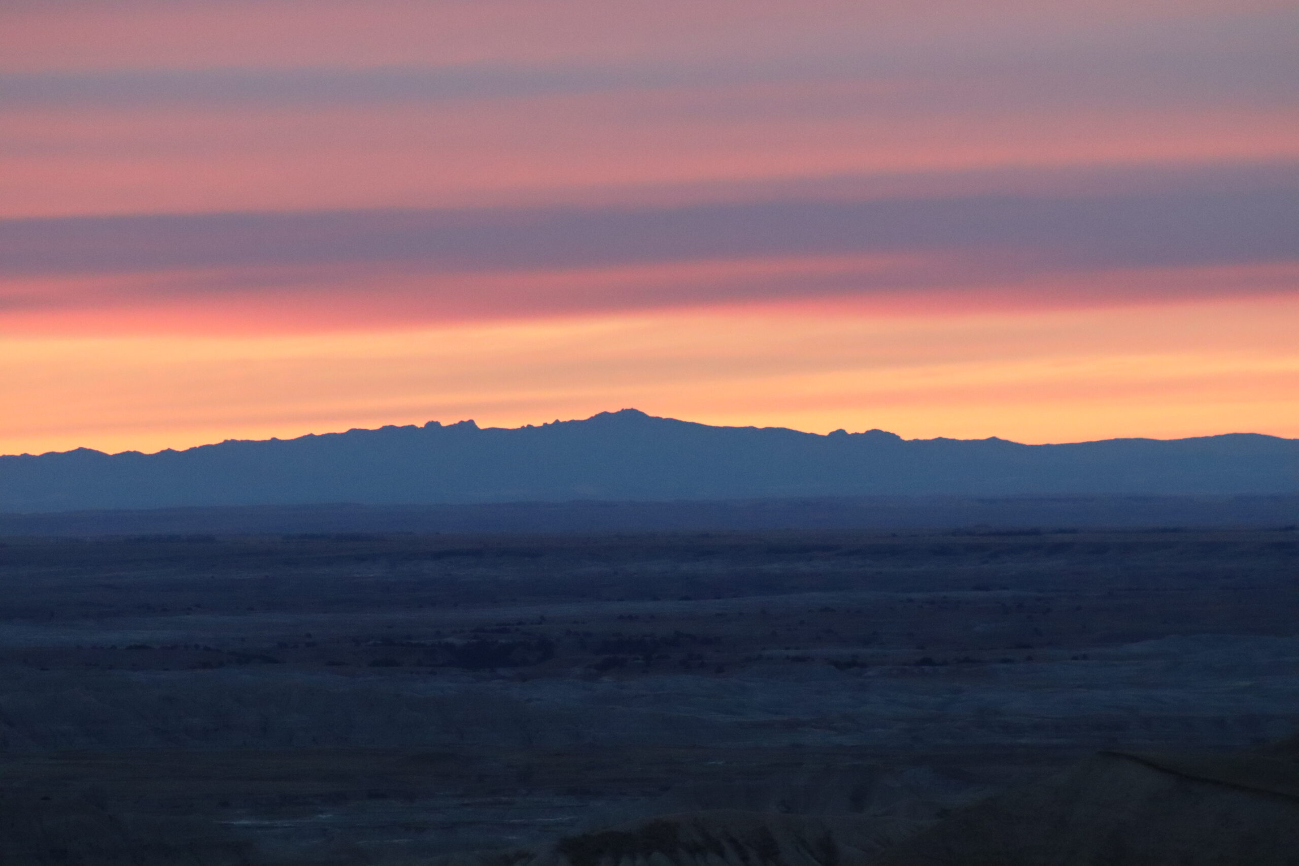 Black Hills Viewed From Badlands National Park