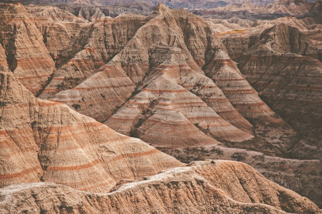 Badlands strata layers