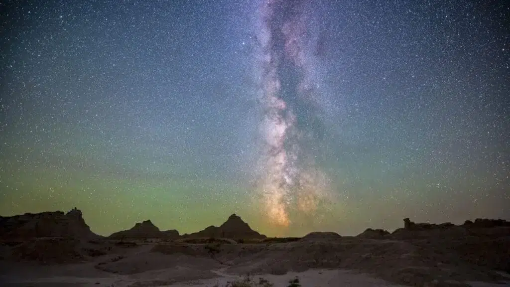 Badlands sunset and night sky 68 1