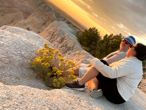 Guests badlands sunset pinnacles