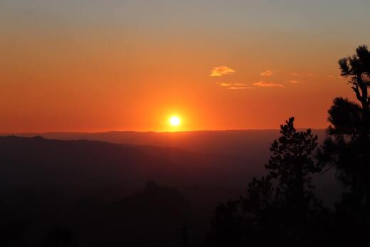 Sunset orange clear sky min